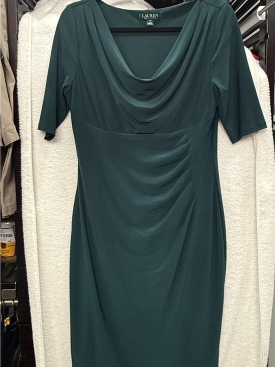 Ralph Lauren Dresses & Skirts - Ralph Lauren Teal Cowl Neck Midi Dress
